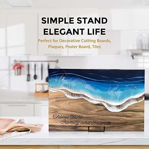 TR-LIFE Plate Stands for Display - 3 Pack 10 Inch Large Picture Stand | Metal Plate Holders for Displaying Decorative Plates, Platters, Books, Plaques, Picture Frames - Tabletop Easel