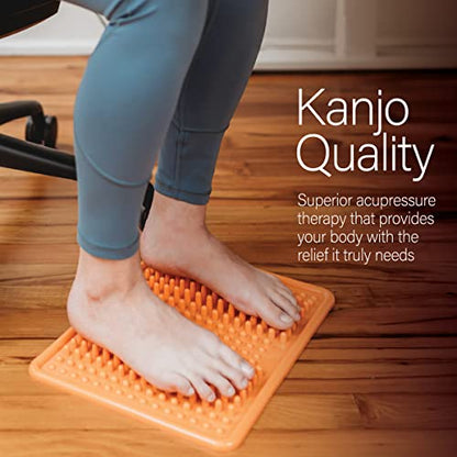 Kanjo Acupressure Foot Pain Relief Mat | Pressure Point Foot Massager for Plantar Fasciitis, Heel Pain & Arch Pain Relief | for Use at Standing Desk
