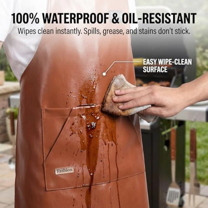 Cross Back Aprons for Women with Pockets, Waterproof, Gardening