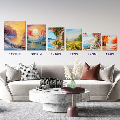 ESRICH Canvas Boards for Painting 20 Multi Pack Paint Canvas Panels 11x14, 9x12, 8x10, 6x6, 5x7, 4x4 Blank Canvases for Painting-Cotton Primed Painting Canvas for Acrylic, Oil, Gouache & Tempera - size: 20 Packs Canvas Panel - 6 Sizes