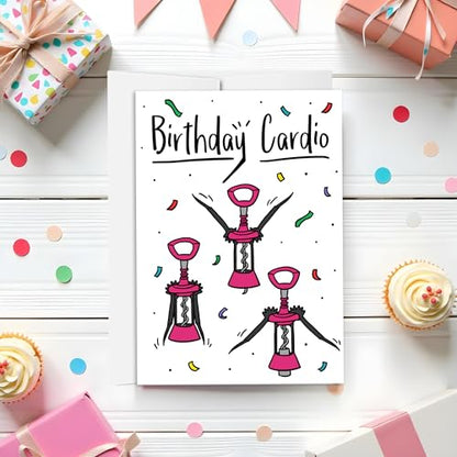 Happy Birthday Wine Lover | Funny Birthday Card| Humor Wine Cardio Card - style: Cardio |Wine