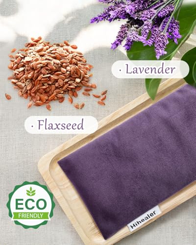 Hihealer Weighted Eye Mask for Sleeping, Lavender Eye Pillow for Spa Yoga - color: Purplex4