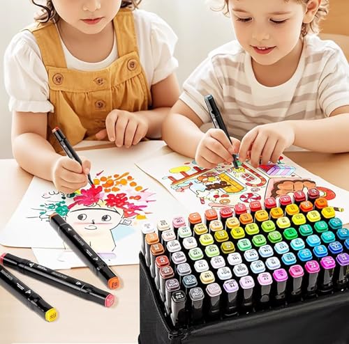 Alcohol Markers 262 Colors with Base Drawing Pen Dual Tip Art Markers for Sketch Anime Illustrations