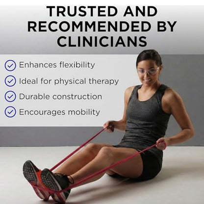 THERABAND Resistance Band, Exercise Workout, Physical Therapy, Red, 6 Ft - color: Red - Medium, size: 1 Count