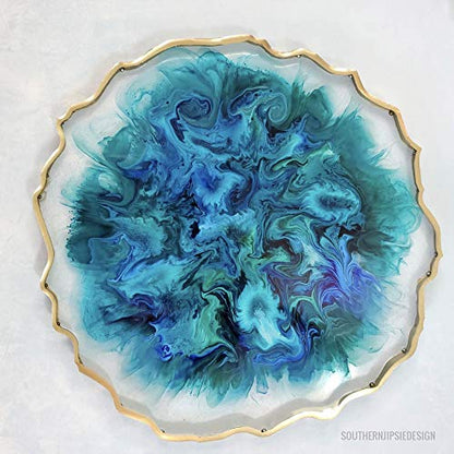 Pixiss Blue Alcohol Ink Set - 5 Shades of Highly Saturated Alcohol Ink for Epoxy Resin Supplies, Yupo Paper, Tumblers, Coasters - Resin Colorant for Epoxy Resin and Resin Art Supplies