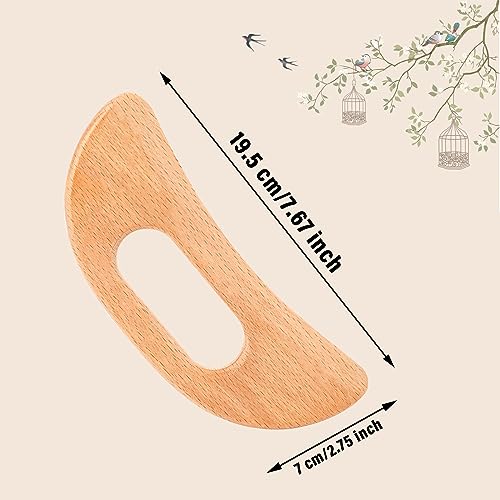 Mozeat Lens Body Gua Sha Tool Wooden Lymphatic Drainage Massager - color: Style-b