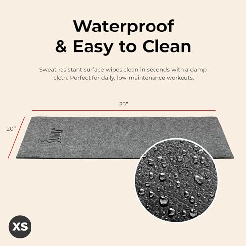 Sunny Health & Fitness Equipment Mats, Home Gym Floor Protection, 4 Sizes | Non-Slip, Protects Floors/Equipment, Absorbs Vibration, Sweat-Resistant, High-Density Foam, For Different-Sized Machines - style: Extra Small 30”