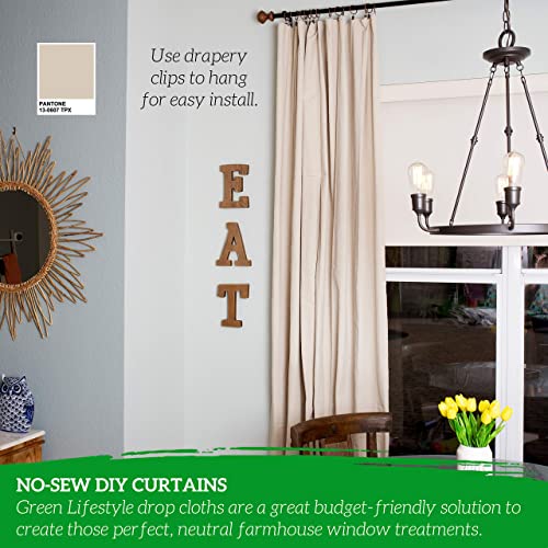 All Purpose Canvas Drop Cloths - Drop Cloth for Painting, Floor Cover, Heavy Duty Protection for Furniture & Surfaces, Reusable Painters Canvas Tarp for Renovation & Home (20x20) - size: 1 Pack - 20x20