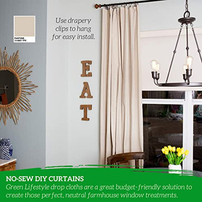 All Purpose Canvas Drop Cloths - Drop Cloth for Painting, Floor Cover, Heavy Duty Protection for Furniture & Surfaces, Reusable Painters Canvas Tarp for Renovation & Home (20x20) - size: 1 Pack - 20x20
