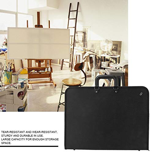 Drawing Board Bag, Art Portfolio Case, 18.9 X 14.5 Inch PVC A3 Art Portfolio Tote, Painting Plate Bag Drawing Sketch Board Storage Bag for Students Designers