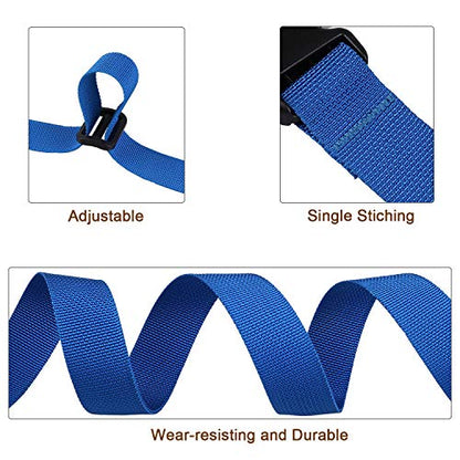 MAGARROW 24" 40" 60" 100" Strap Buckle Packing Straps Adjustable 1-Inch Belt - color: Blue (4-Pack), size: 1" Wide - 60" Long