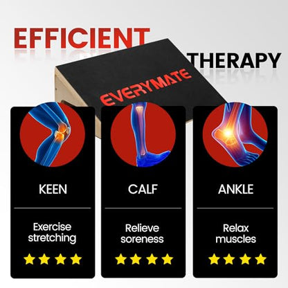 EVERYMATE Slant Board Calf Stretcher, Non-Slip Heel Elevated Squat Wedge Block for Weightlifting and Calf Stretching, Knees Over Toes Equipment 1000LB - color: Slant Board-1