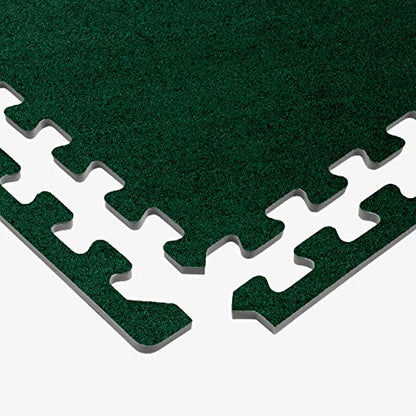 We Sell Mats 3/8 Inch Thick Interlocking Foam Carpet Tiles Durable Carpet Squares Anti Fatigue Support for Home Office or Classroom Use - color: Hunter Green, style: 16 Square Feet (4 Tiles)