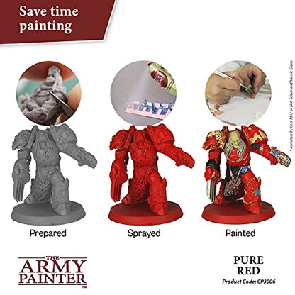 The Army Painter, Colour Primer Pure Red, 400 ml acrylic spray | Spray Paint Basecoat for Miniature Model Undercoat Priming, Plastic Wargames, DnD & Warhammer - color: Pure Red