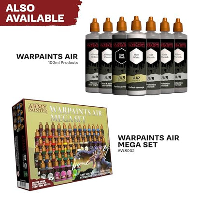 The Army Painter, Warpaints Air Most Wanted Paint Set C, 22 x 18 ml | 19 Acrylic Airbrush Paints, incl. 2 Metallics, 1 Fluorescent, 1 Medium, 3 Speedpaints & 1 brush - for Model and Miniature