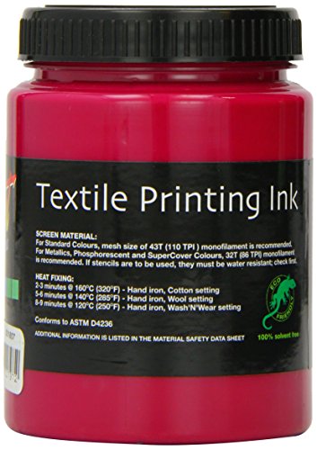 Permaset Aqua Standard 300ml Rose - Screen Printing Ink for Fabric - Ideal Screen Printing Kit for Home Office, Starter Kit, Fabric Paint, Screen Printer and Other Fabric Ink