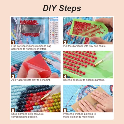 Acudotr Red Panda Diamond Painting Kits for Adults, 5D DIY Diamond Art Kits for Beginners, Full Drill Diamond Painting Kits for Home Wall Decor, 12x12 Inch