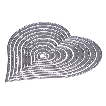 10pcs Heart Cutting Dies Handmade DIY Paper Cards Album Decoration Stencils Template Embossing for Card Scrapbooking Craft (Love Heart) - style: Love Hearts