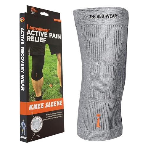 Incrediwear Knee Sleeve – Knee Braces for Knee Pain, Joint Pain Relief, Swelling, Inflammation Relief, and Circulation, Knee Support for Women and Men - color: Grey, size: XX-Large