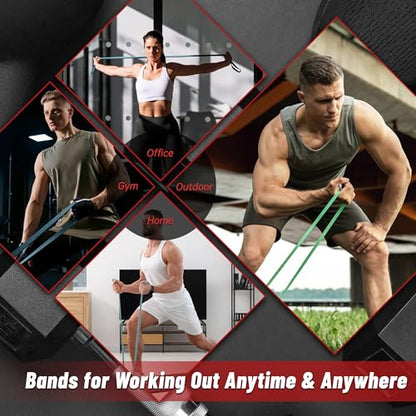 5-Level Resistance Bands for Working Out, Pull Up Assistance Bands - color: Blue Gradient