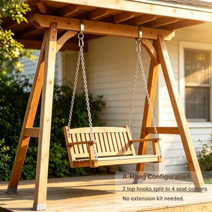2PCS 304 Stainless Steel Porch Swing Chain Kit, 98" Length - size: 98 in x 2pc