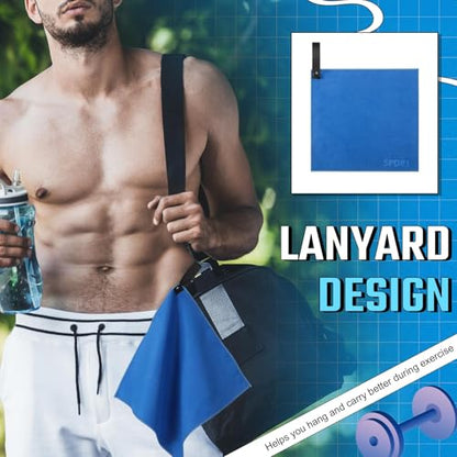 Tranqun 8 Pcs Sweat Rags Handkerchiefs for Men Microfiber Towels