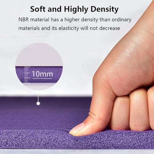 LFS Yoga Mat 72.8" x 31.5" x 2/5 inch Thick With Strap and Bag, Extra Wide - color: Purple