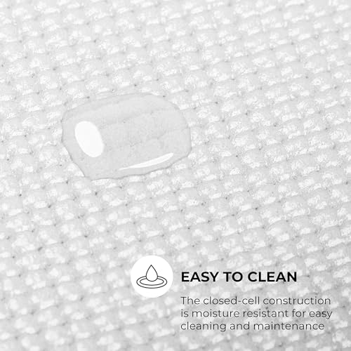 Ascend 6mm Thick Yoga Mat Roll, 50ft x 24in - color: White