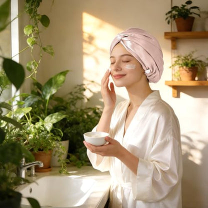 ZIMASILK 22 Momme 100% Mulberry Silk Bonnet for Sleeping Women, Pink - color: Pink