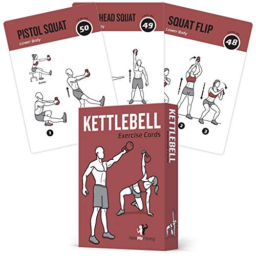 NewMe Fitness Kettlebell Workout Cards, Fitness Deck for Women and Men - style: Kettlebell