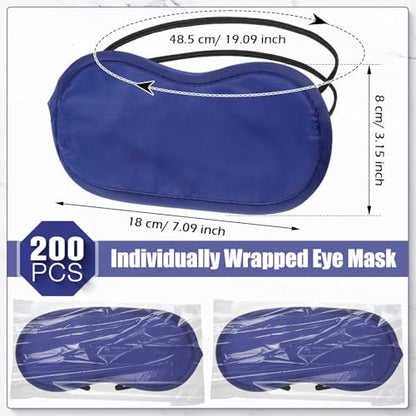 Tarpop 200 Pcs Eye Masks Adjustable Sleeping Mask, Blue - color: Blue