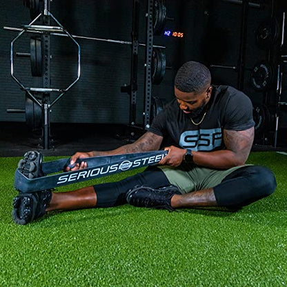 Serious Steel Fitness 81.3cm(32인치) 저항 트레이닝 밴드 (휴대용 운동 밴드 시스템 트레이닝 밴드 - 152cm(5피트 10인치) 미만의 개인에게 적합) - color: #5 블랙 (27.2-68kg(60-150파운드))