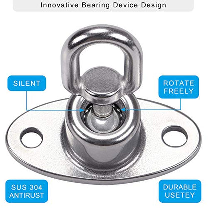 SELEWARE Tire Swing Swivel Hanger, Heavy Duty Swing Hook, 1200 LB Capacity - color: Ball Bearing Swing Hangers, 2 Pack