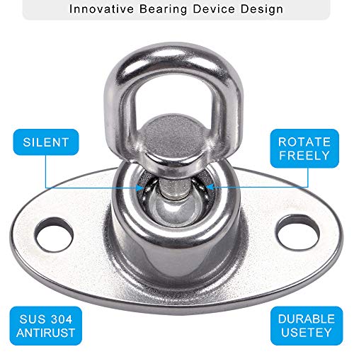 SELEWARE Tire Swing Swivel Hanger, Heavy Duty Swing Hook, 1200 LB Capacity - color: Ball Bearing Swing Hangers, 2 Pack