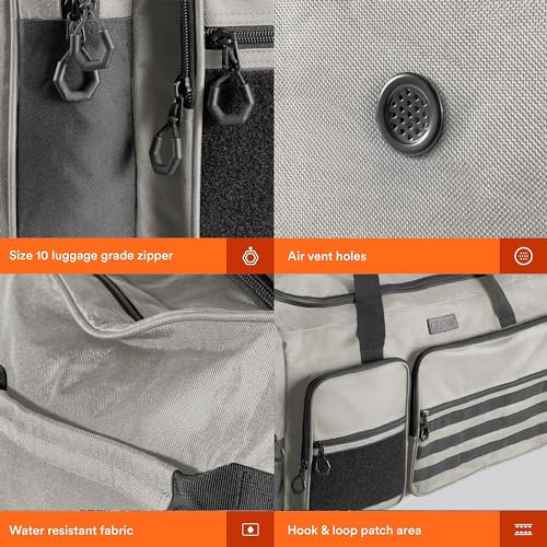 Fitdom 130L 36" Extra Large Heavy Duty Sports Equipment Storage Duffle Bag - color: Silver Grey
