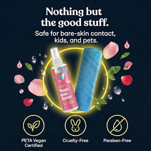 ASUTRA Yoga Mat Cleaner Spray (Soothing Sweet Rose), 4 fl oz