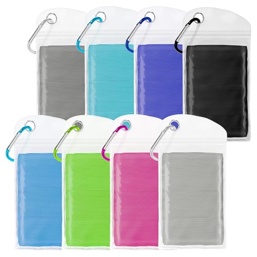 Cooling Towels 8 Pack(40"x12")for Neck and Face, Cooling Neck Wraps for Gym | Sweat wicking, Quick dry, Breathable, Reusable, Absorbent, Cold Towel for Running, Yoga, Travel, Climbing - color: Light Blue/Lake Blue/Royal Blue/Gray/Magenta/Black/Green/Dark