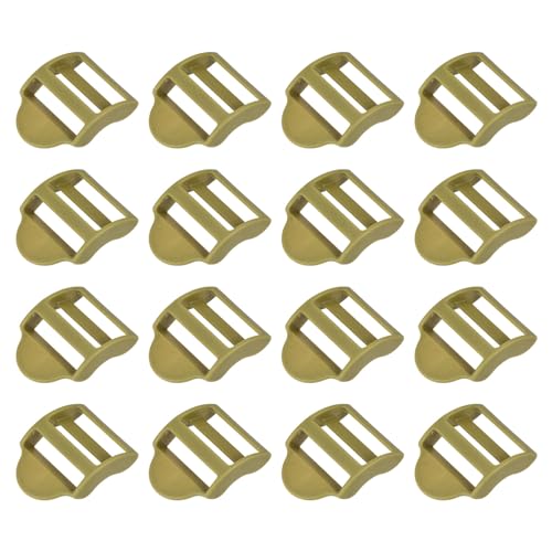 uxcell Plastic Ladder Slider Adjustable Buckles | Tension Lock Tri-Glides for Belt Backpack Straps Part Replacement - color: Khaki, size: 1-1/2"