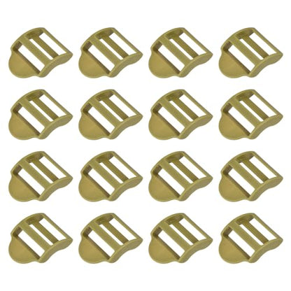 uxcell Plastic Ladder Slider Adjustable Buckles | Tension Lock Tri-Glides for Belt Backpack Straps Part Replacement - color: Khaki, size: 1-1/2"