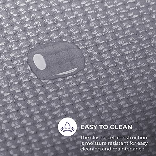 Voyage 5mm Thick Yoga Mat Roll, 50ft x 24in - color: Cool Gray