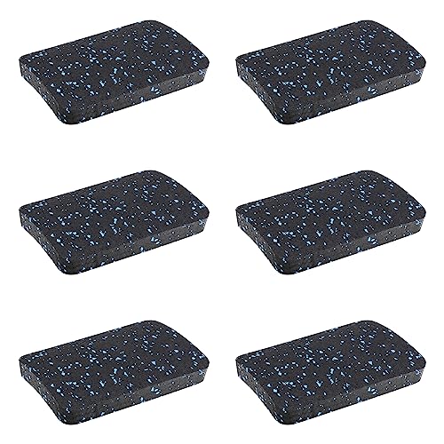 Rubber Treadmill Mat Pads, 6-Pack, 4.7 x 3.2 x 0.55 in - size: 4.7 x 3.2 x 0.55 in