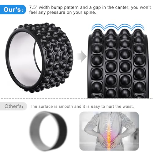 Kipika Back Roller Wheel,Back Stretcher,Back Cracker,Yoga Wheel, Foam Roller for Back Pain Relief and Posture Correction with Massage Ball | Back Stretcher, Back Cracker, Yoga Wheel, Foam Roller for Back Pain Relief and Posture Correction, With Massage Ba