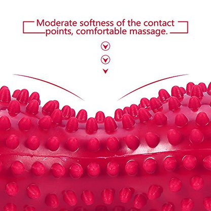 Spiky Massage Ball Peanut Massager Ball Fitness Exercise Mobility Peanut Ball Pain Muscle Steess Foot Myofascial Relief for Plantar Fasciitis Heel Foot Arch Pain (perple) - color: Perple
