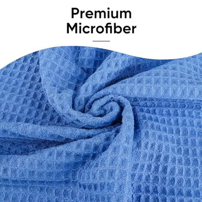 HOMEXCEL 2PK Yoga Mat Towels for Hot Workout, Ultra-Absorbent, 26.5" x 72" - color: Blue/Pink