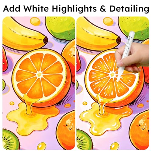 AKARUED White Acrylic Paint Markers, 8 Pack Acrylic White Paint Pen Sets for Rock Painting, Wood, Stone, Glass, Ceramic, Paper, Drawing, Art Projects, DIY Crafts, Water-Based ink, 2-3mm Medium Tip - color: White