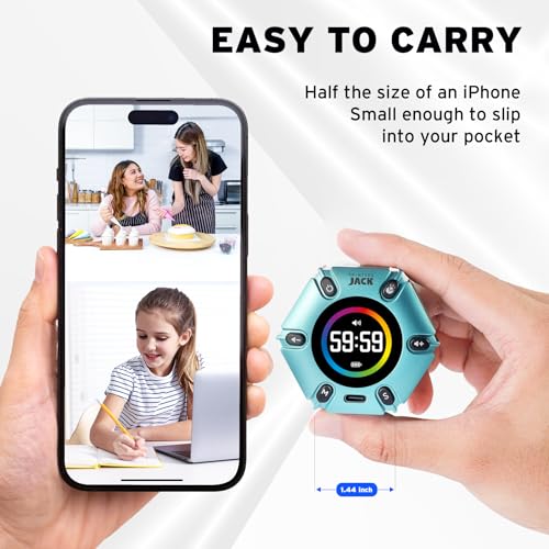 Smart FILP Pomodoro Timer 3/5/10/25/30/60min Preset, Silent & Sound Alarm - color: Turquoise