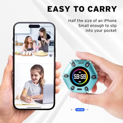 Smart FILP Pomodoro Timer 3/5/10/25/30/60min Preset, Silent & Sound Alarm - color: Turquoise