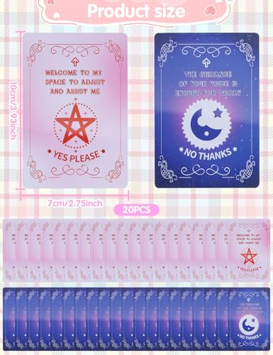 20 Pack Yoga Consent Cards Yes No|Reusable Yoga Assist Consent Cards for Pilates,Chair Yoga Teachers|Yoga Adjustment Touch Consent Cards