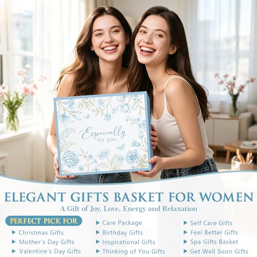 Birthday Gifts for Women Mom Get Well Soon Gift Baskets Self Care Package - color: Blue-ocean