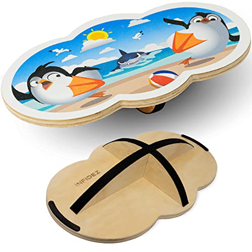 Wooden Balance Board Kids, Wobble Board For Balance, Balance Board Toddler Supporter, Balance Boards for Stability and Core Training